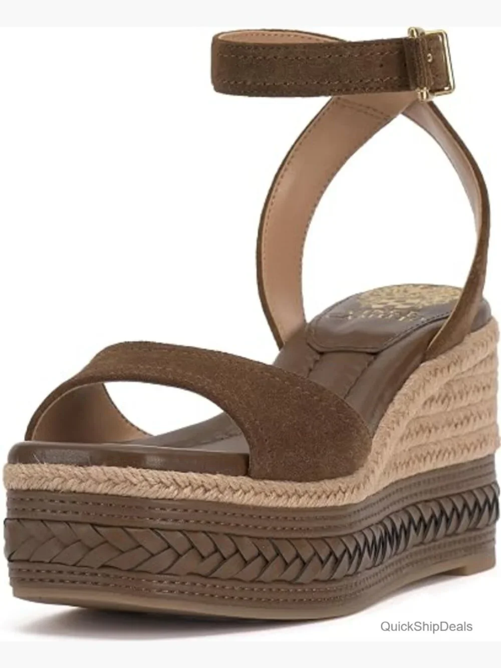 Vince Camuto Lilla Espadrille Wedge Sandals - Leather, Ankle Strap, Platform